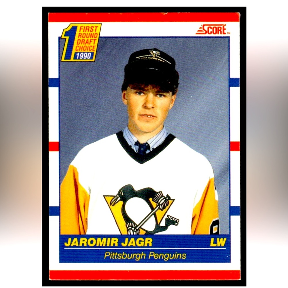 Jaromir Jagr 1990/91 Score Pittsburgh Penguins Rookie RC Hockey Card
